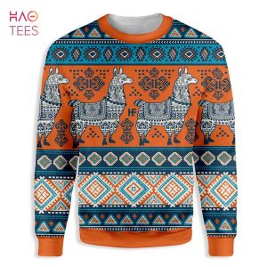 Llama Yoga Ugly Christmas Sweater