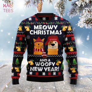 Meowy Christmas And Woofy New Year Ugly Christmas Sweater