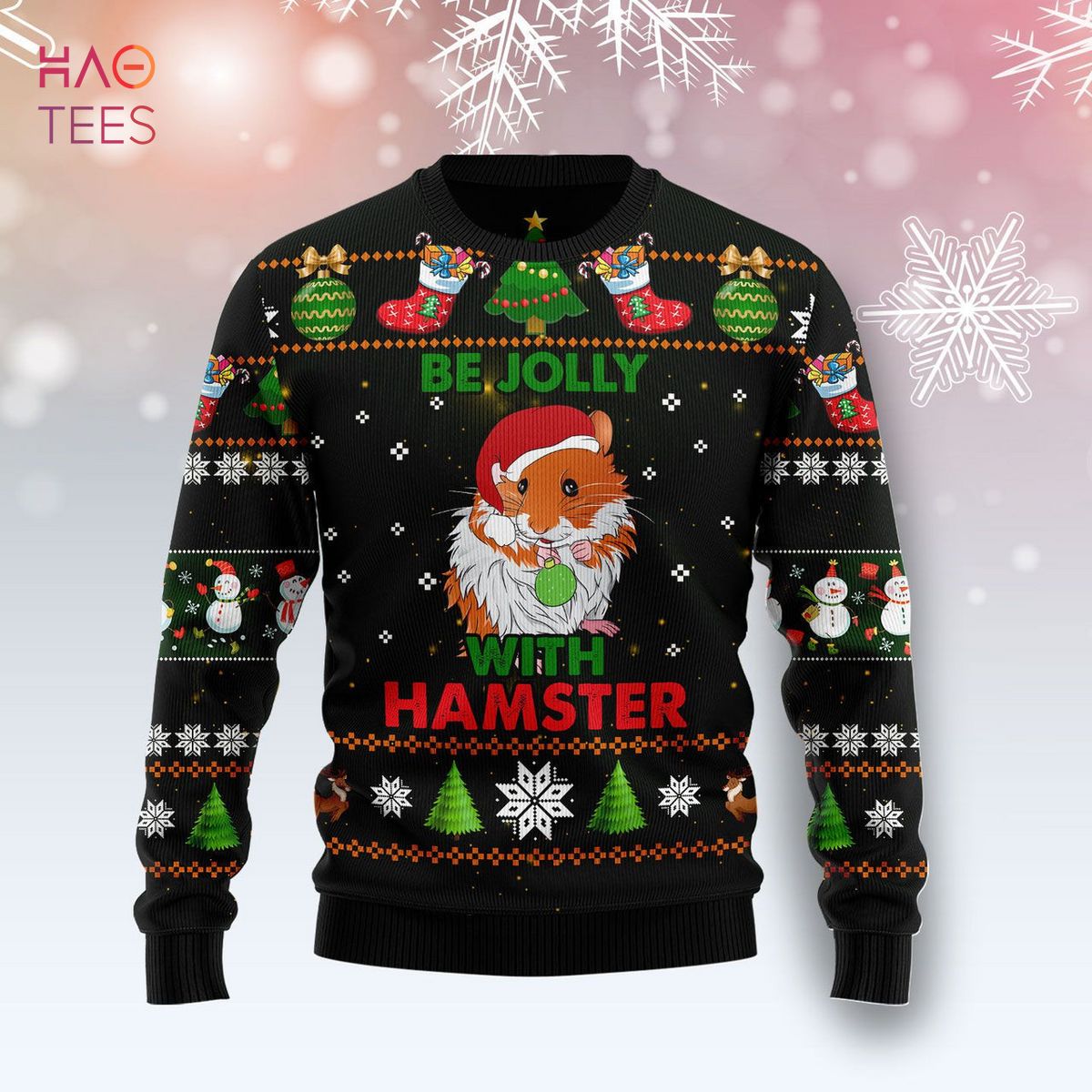Merry Christmas Hamster Be Jolly Ugly Christmas Sweater