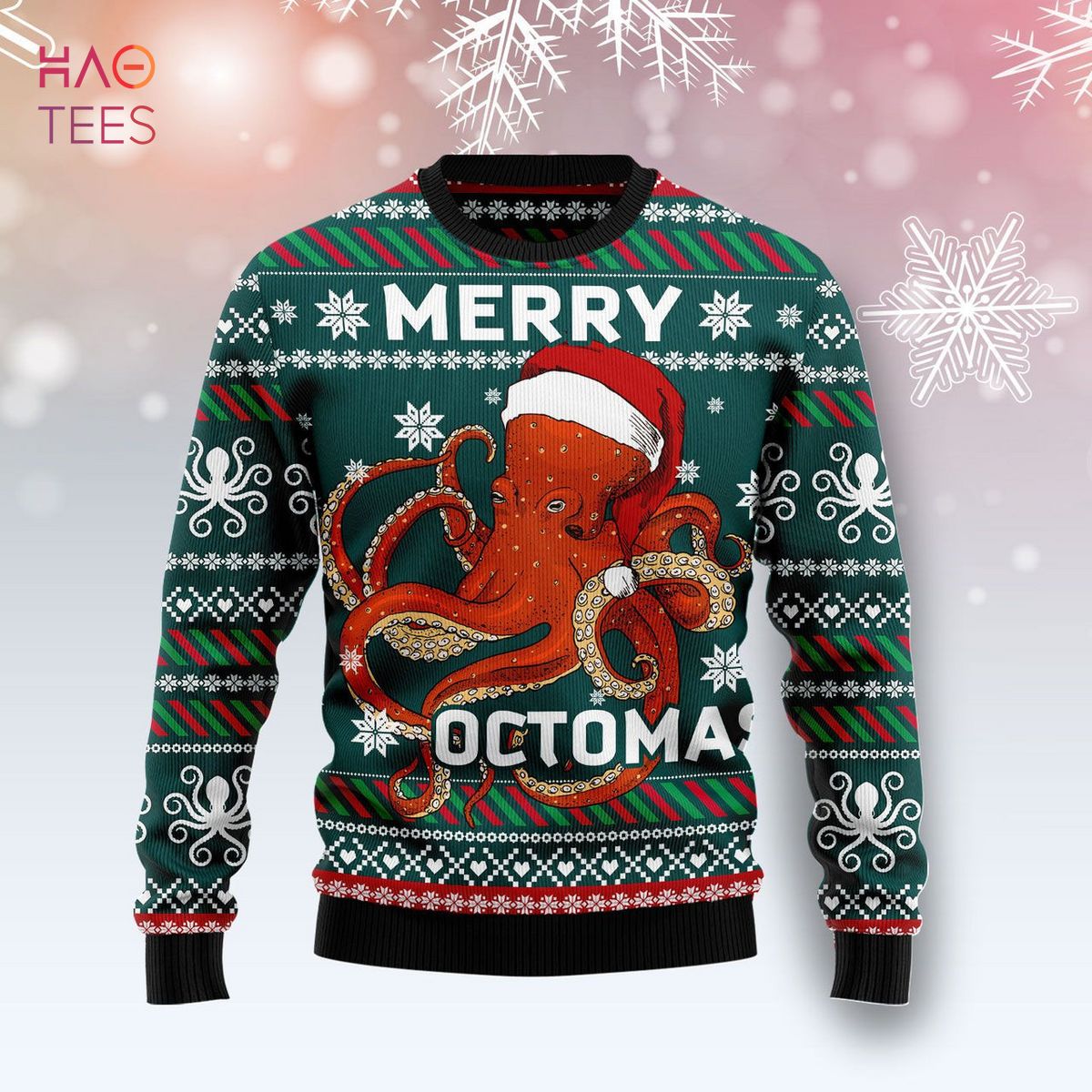 Merry Octomas Ugly Christmas Sweater