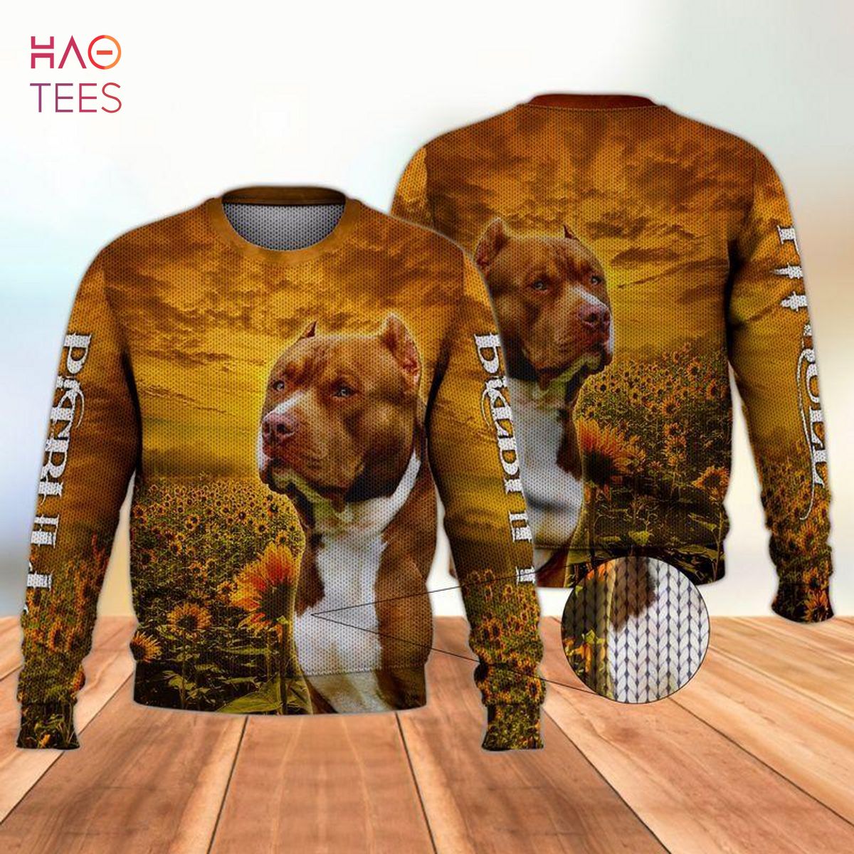 Ugly christmas sweater pitbull sale