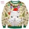 Rooster Through The Snow Ugly Christmas Sweater