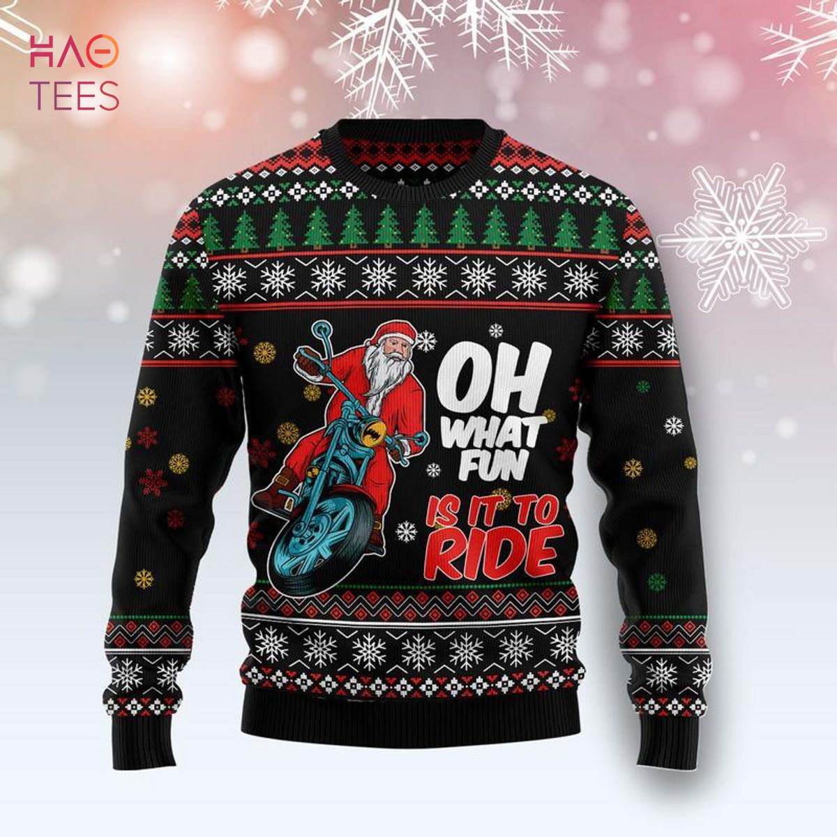 Santa And MotorUgly Christmas Sweater Santa And MotorUgly Christmas Sweater
