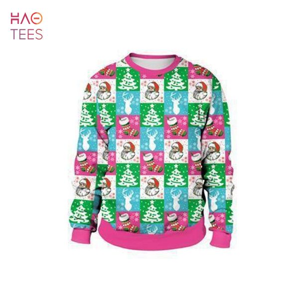 Santa Christmas Tree Ugly Christmas Sweater