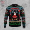 Santa Sloth With Llama Red Ugly Christmas Sweater