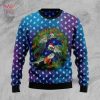 Santa Sloth With Llama Red Ugly Christmas Sweater