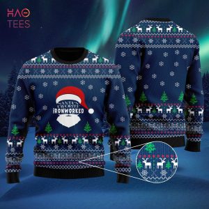 Santa’s Favorite Ironworker Ugly Christmas Sweater