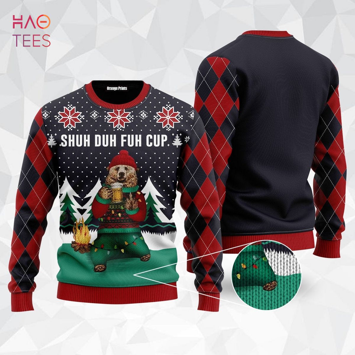Shuh Duh Fuh Cup Beer Ugly Christmas Sweater