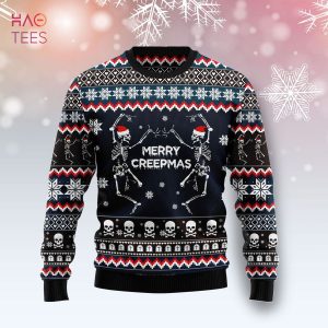 Skeleton Merry Creepmas Ugly Christmas Sweater