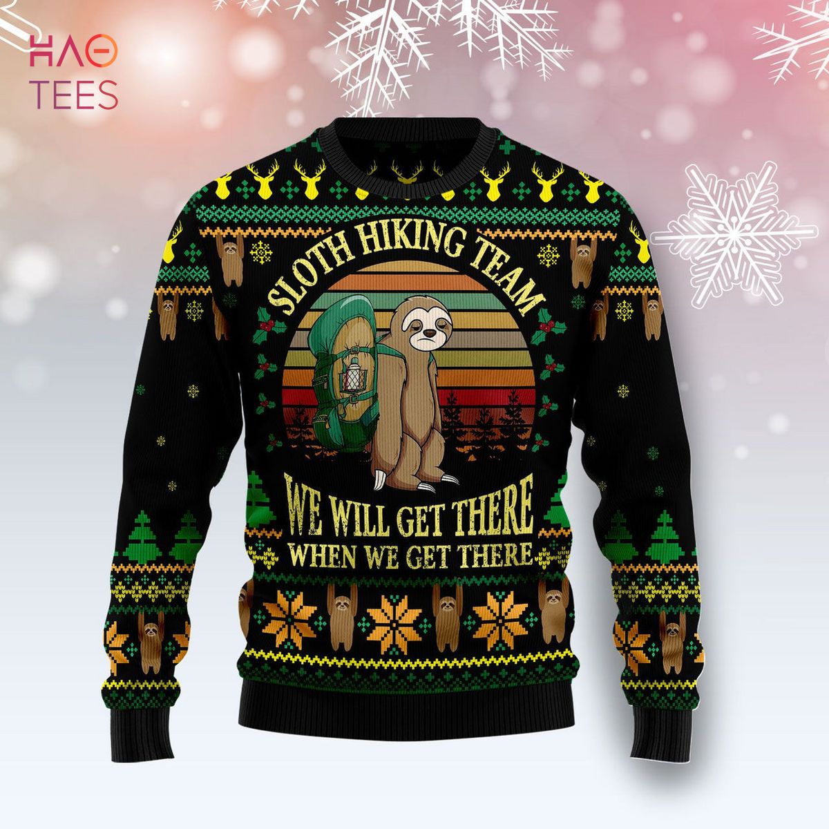 Sloth Team Holiday Ugly Christmas Sweater Sloth Team Holiday Ugly Christmas Sweater