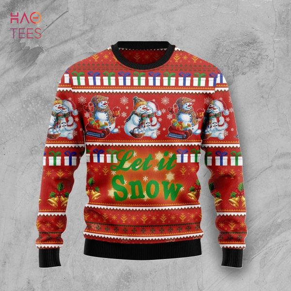 Snowman Let It Snow Ugly Christmas Sweater
