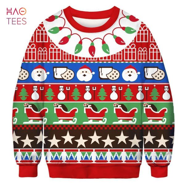 Snowman Tree Ugly Christmas Sweater