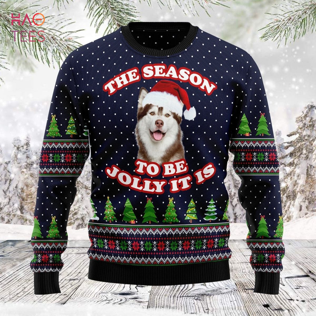 The Season To Be Jolly Siberian Husky Xmas Ball Ugly Christmas Sweater The Season To Be Jolly Siberian Husky Xmas Ball Ugly Christmas Sweater