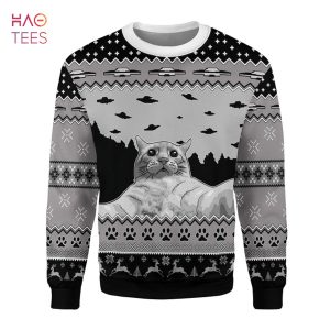 UFO Cat Ugly Christmas Sweater