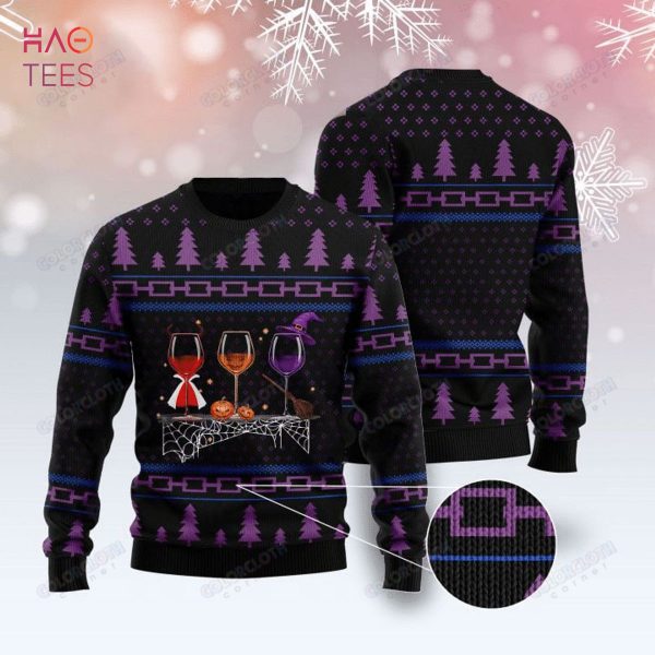 Wine Spider Silk Ugly Christmas Sweater