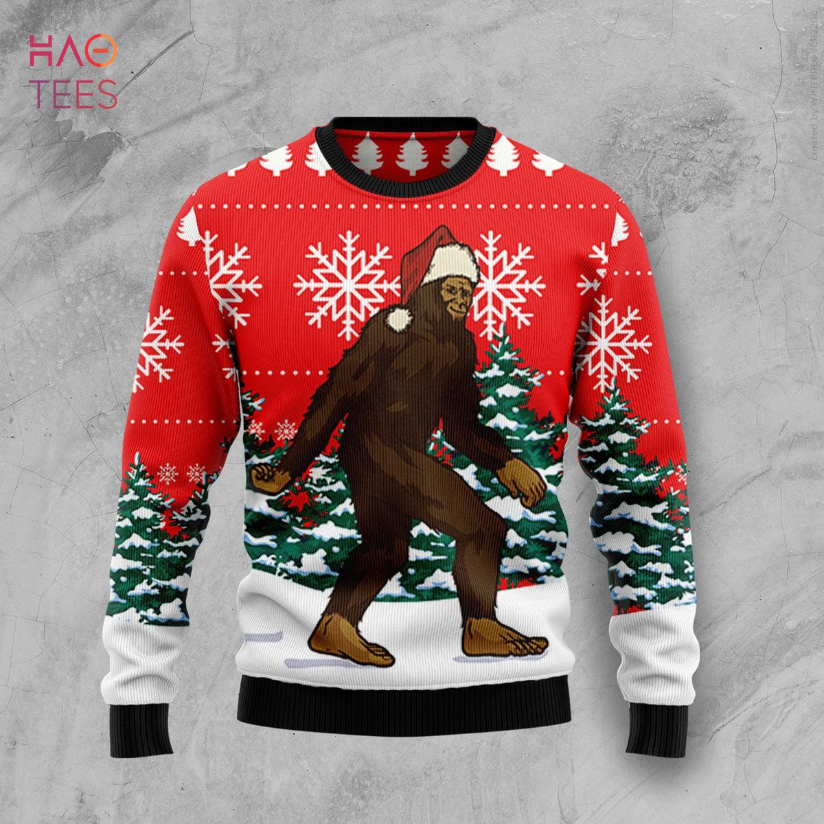 Xmas Bigfoot Ugly Christmas Sweater