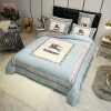 BEST Hermes Full Orange Color Luxury Brand Inspired 3D Personalized Customized Bedding Sets