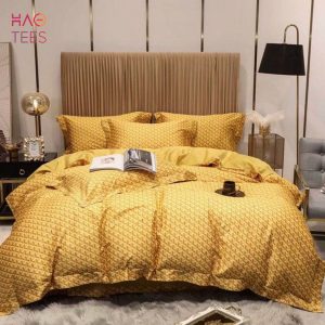 GOYARD Luxury Brand Bedding Sets Gold Duvet Cover Bedroom Sets
