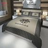 Hermes Hot Orange Duvet Cover Luxury Brand Mix Blue Stripe Bedding Set Limited Edition