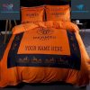 Hermes Paris Full Black Mix Pink Luxury Brand Bedding Set