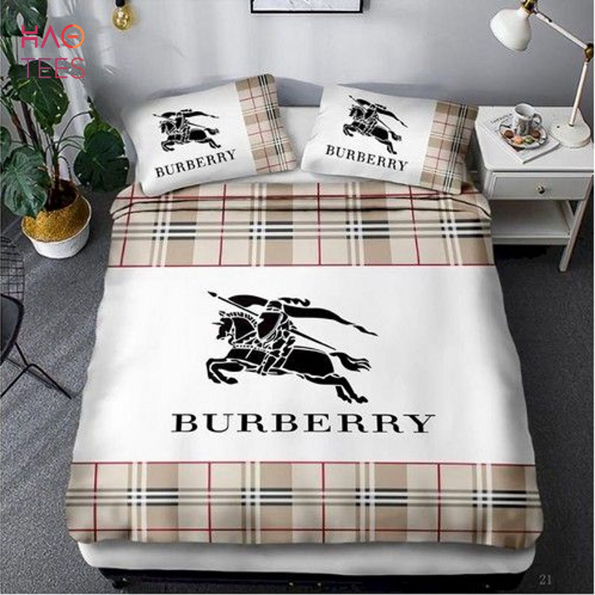 HOT Burberry Logo Luxury Brand Bedding Set Limited Edition