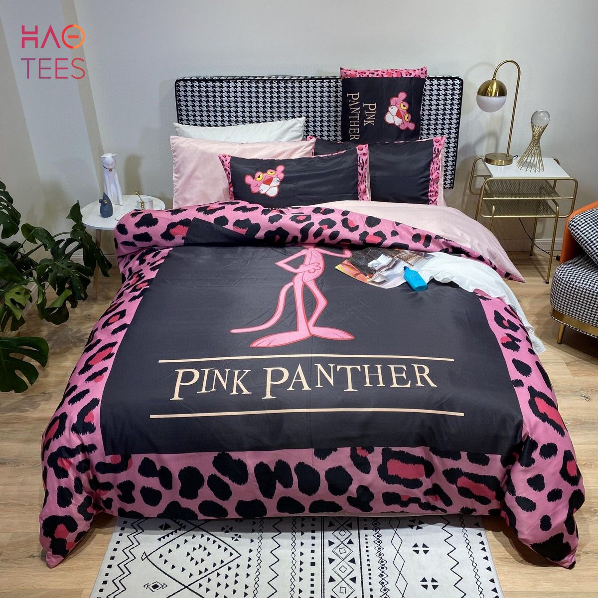Luxury Pink Panther Bedding Sets Duvet Cover Bedroom Sets
