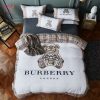 THE BEST Burberry Luxury Brand Mix Logo Pattern Bedding Set