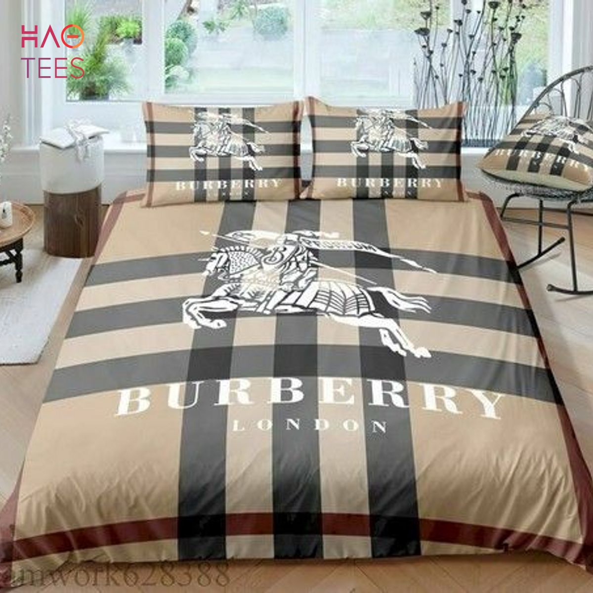 [HOT] Burberry London Bedding Set Design Stripe Pattern
