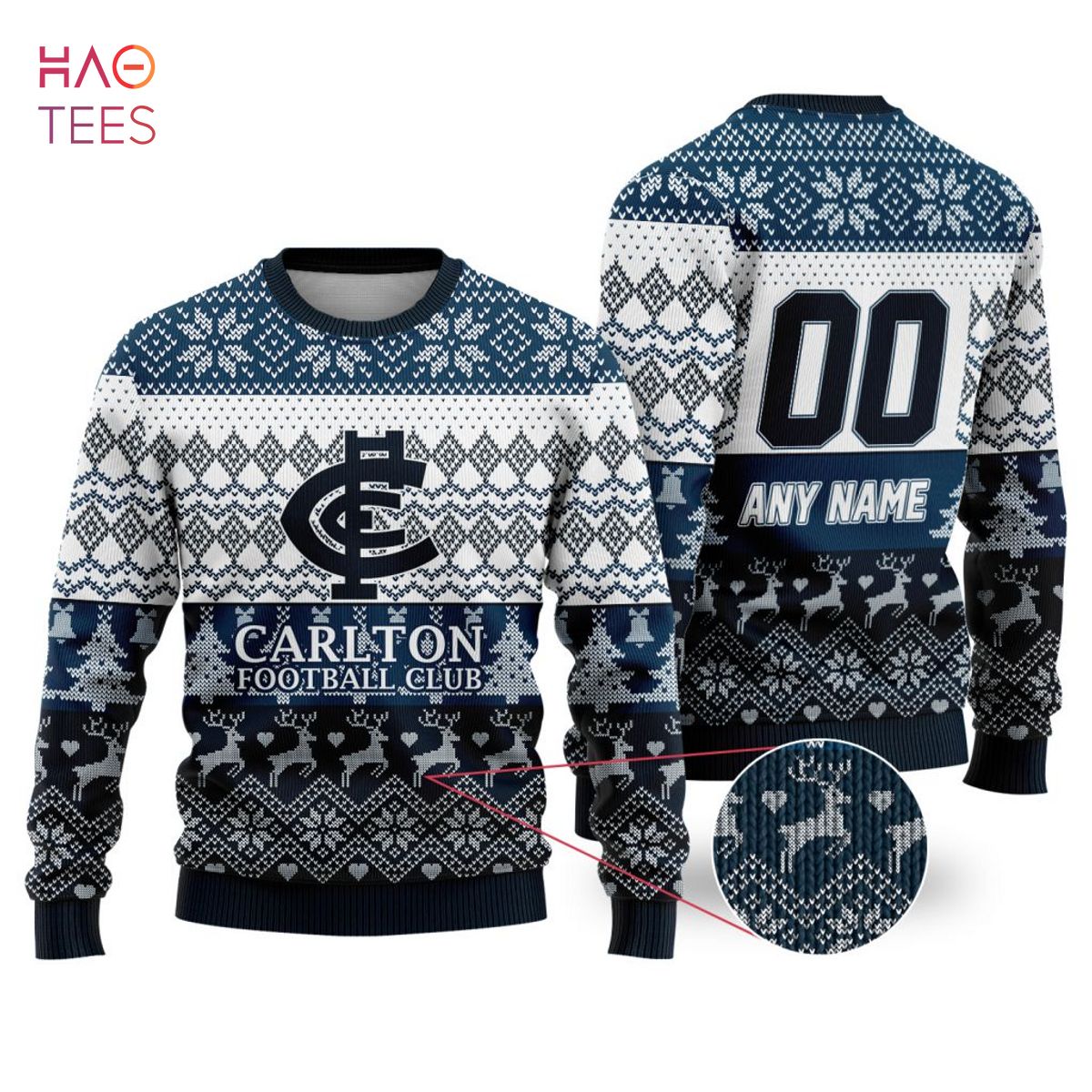 AFL Carlton Football Club Special Ugly Christmas Sweater