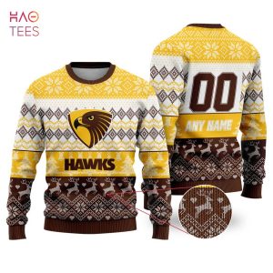 AFL Hawthorn Football Club Special Ugly Christmas Sweater