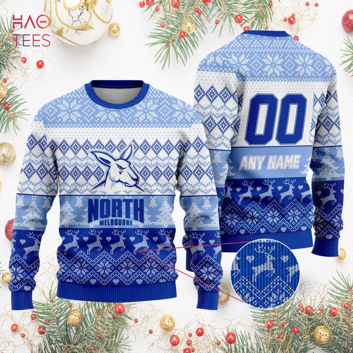 AFL North Melbourne Football Club Special Ugly Christmas Sweater