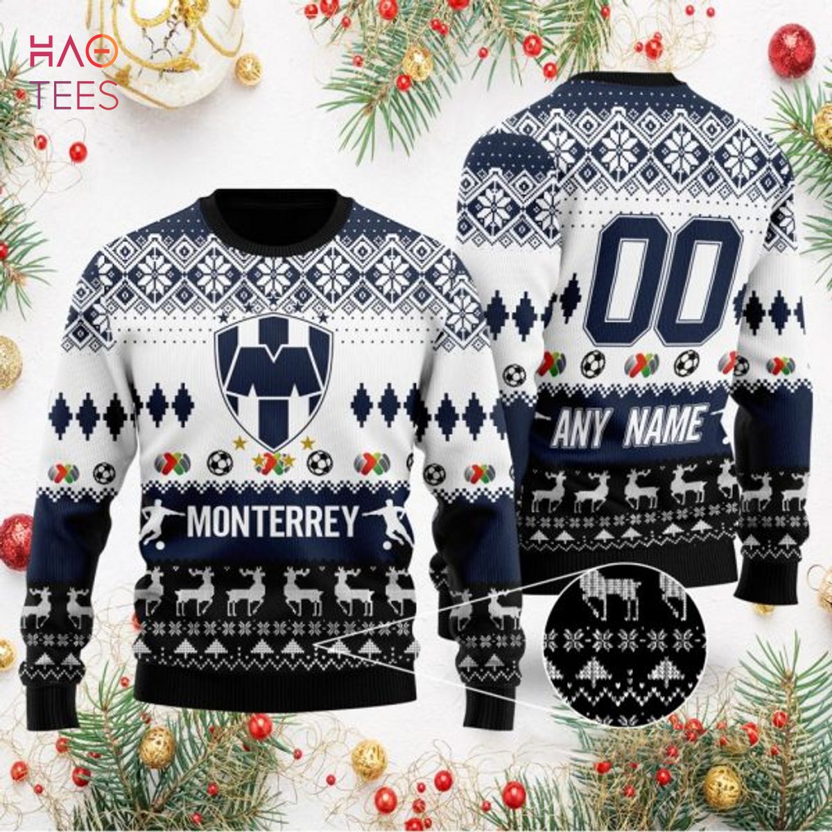 Liga MX C.F. Monterrey Personalized Specialized 2022 Concepts Ugly Sweater