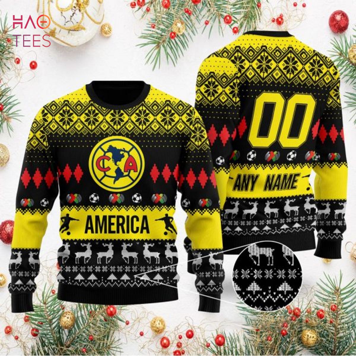 Liga MX Club America Personalized Specialized 2022 Concepts Ugly Sweater