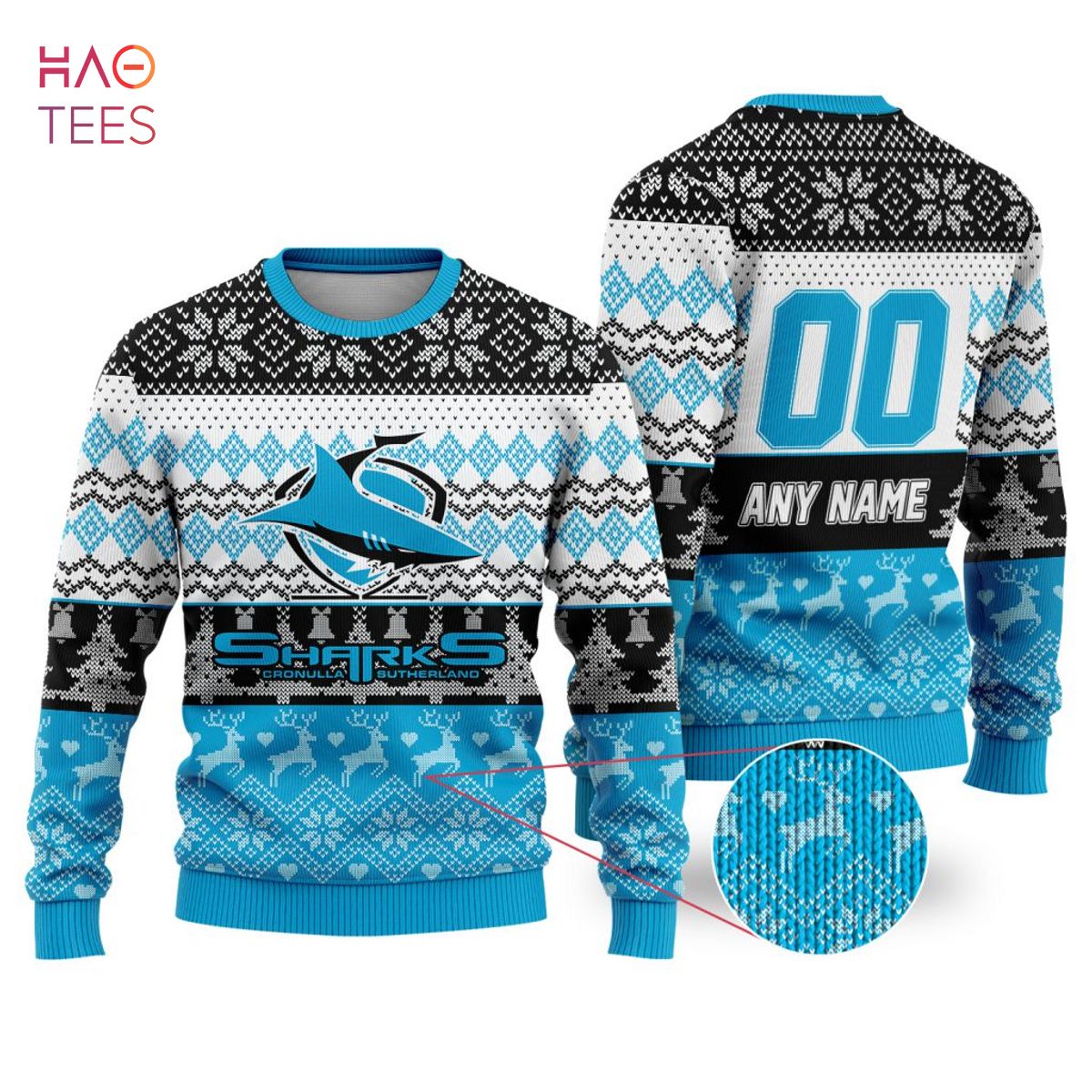 NRL Cronulla-Sutherland Sharks Special Ugly Christmas Sweater