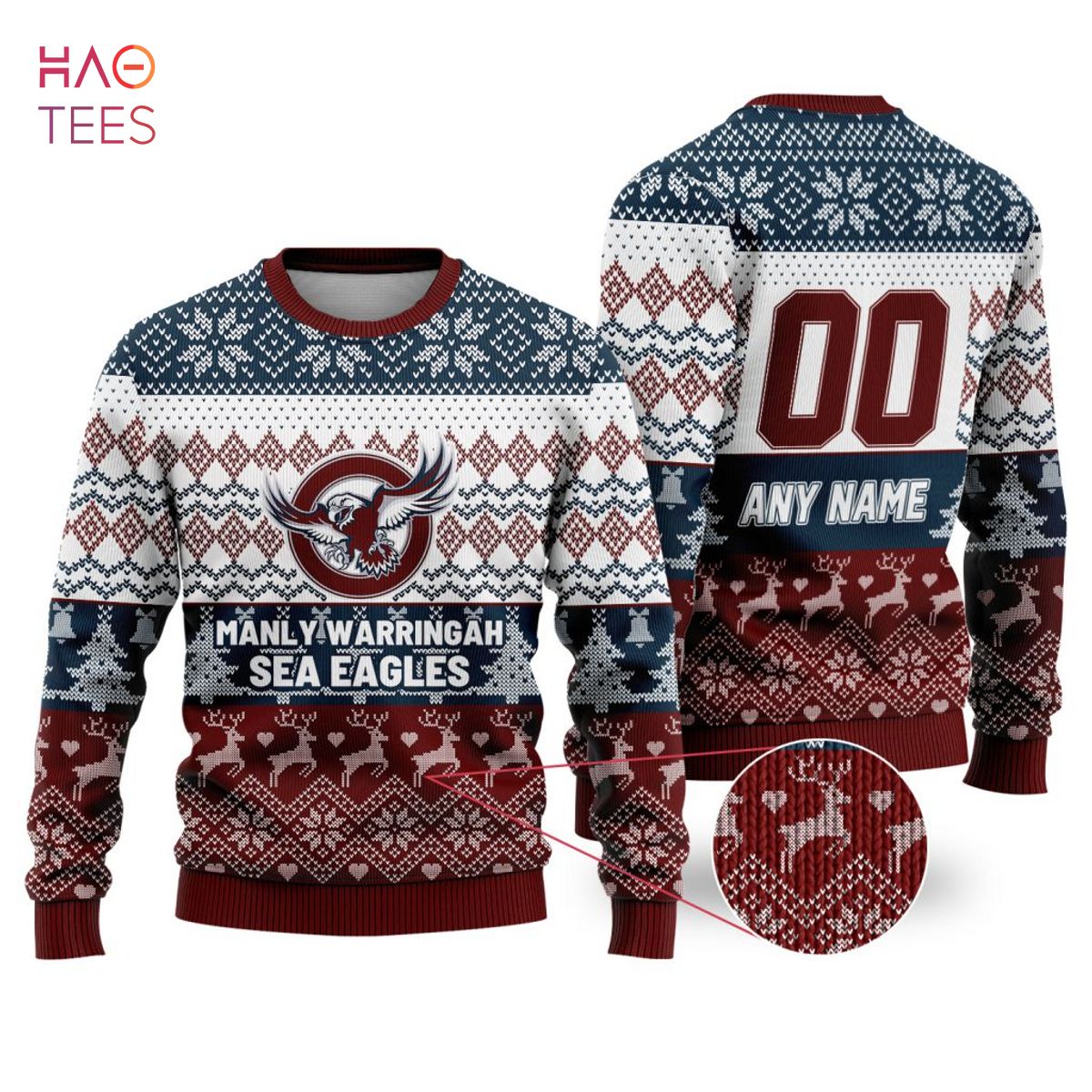 NRL Manly Warringah Sea Eagles Special Ugly Christmas Sweater