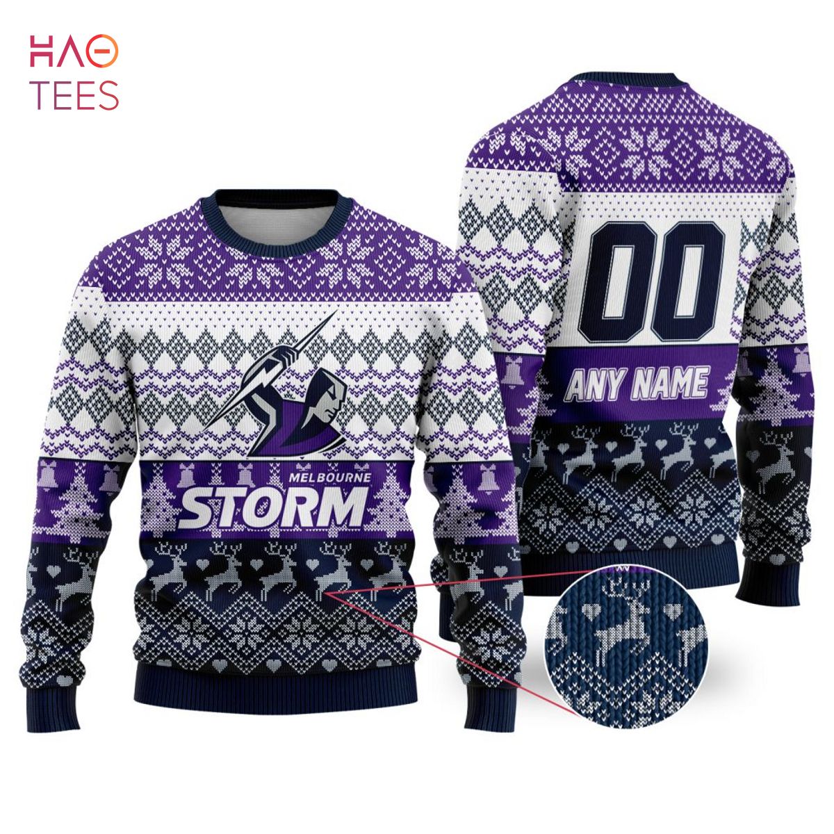 NRL Melbourne Storm Special Ugly Christmas Sweater