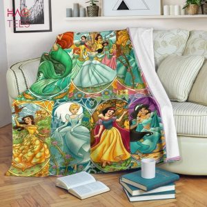 Fan Gift Idea Disney Princesses Printed Fleece Blanket Quilt Blanket