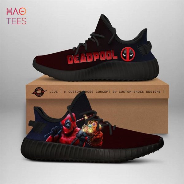 Deadpool Style Yeezy Sneakers Shoes
