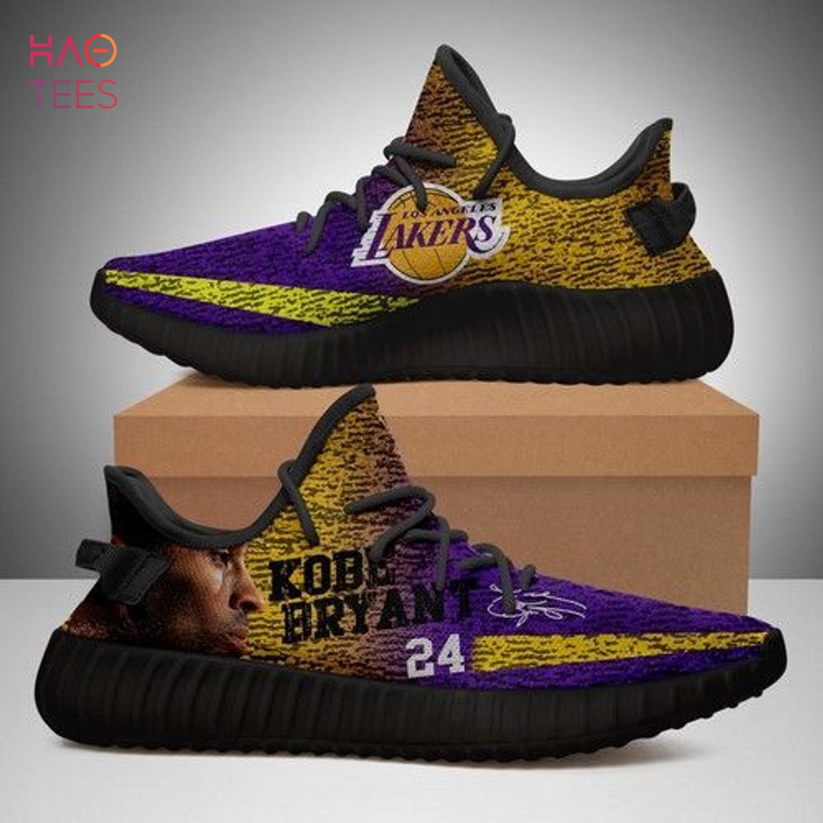 Kobe Bryant 24 Los Angeles Lakers Custom Yeezy Sneaker