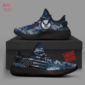 Navy Camo Yeezy Sneakers Shoes