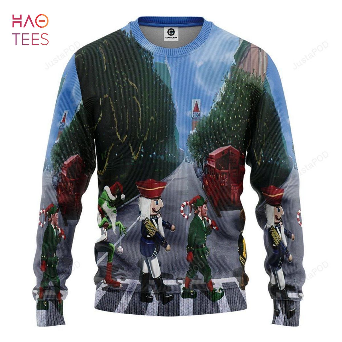 BEST 3D Christmas Abbey Road Sweatshirt Ugly Sweater Ugly Sweater Christmas