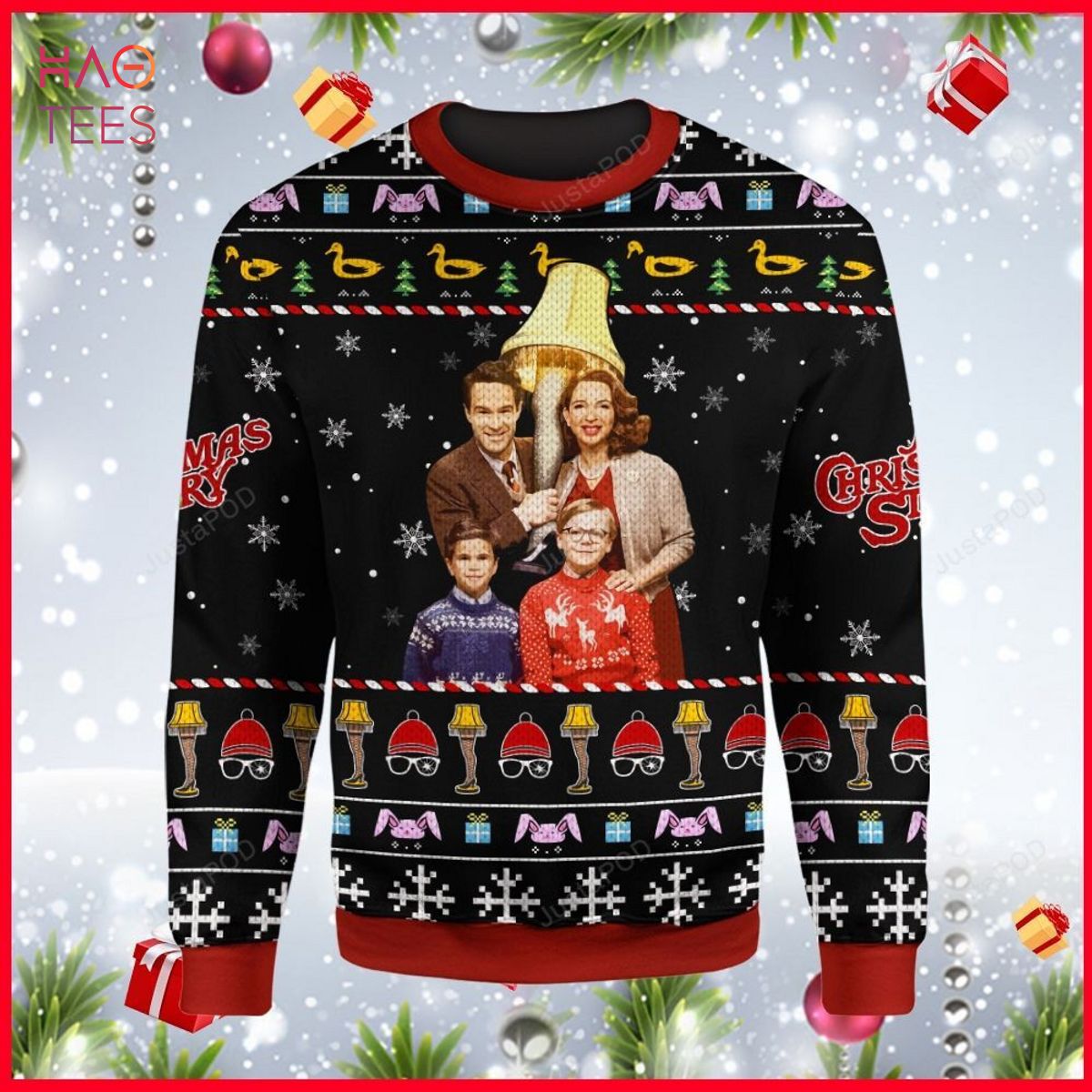BEST A Christmas Story Ugly Christmas Sweater All Over Print Sweatshirt BEST A Christmas Story Ugly Christmas Sweater All Over Print Sweatshirt