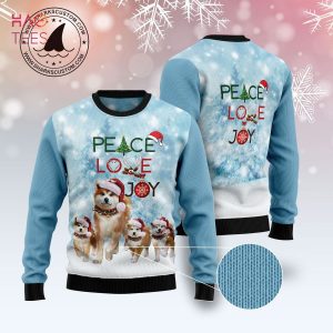BEST Akita Peace Love Joy Ugly Christmas Sweater All Over Print