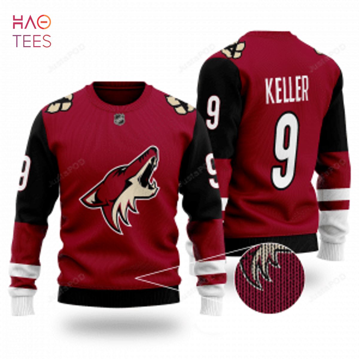 BEST Arizona Coyotes NHL Clayton Keller 9 Wool Ugly Sweater Ugly BEST Arizona Coyotes NHL Clayton Keller 9 Wool Ugly Sweater Ugly