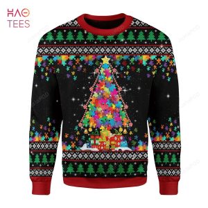 BEST Autism Christmas Tree Ugly Christmas Sweater All Over Print Sweatshirt