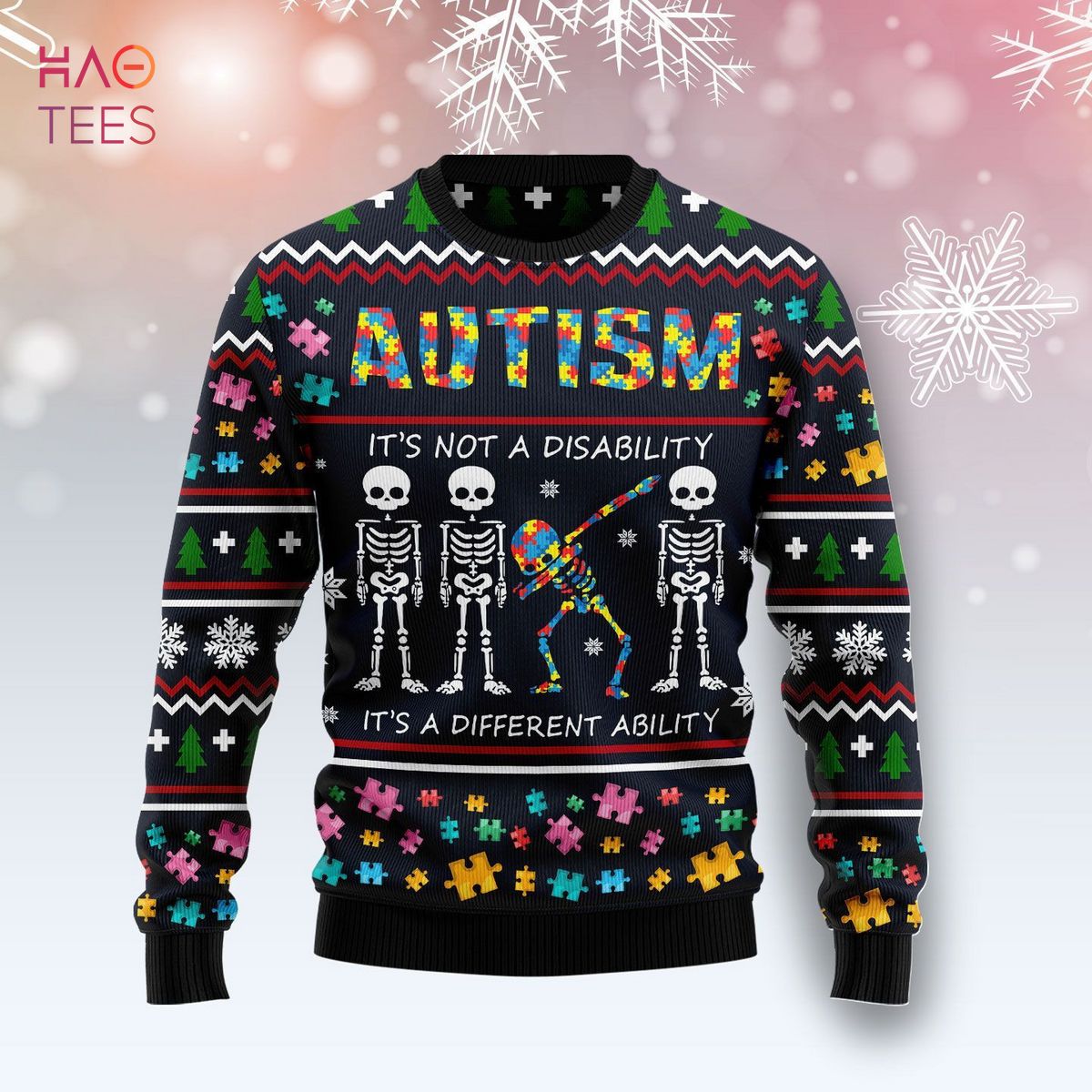 BEST Autism Different Ugly Christmas Sweater All Over Print Sweatshirt Ugly BEST Autism Different Ugly Christmas Sweater All Over Print Sweatshirt Ugly