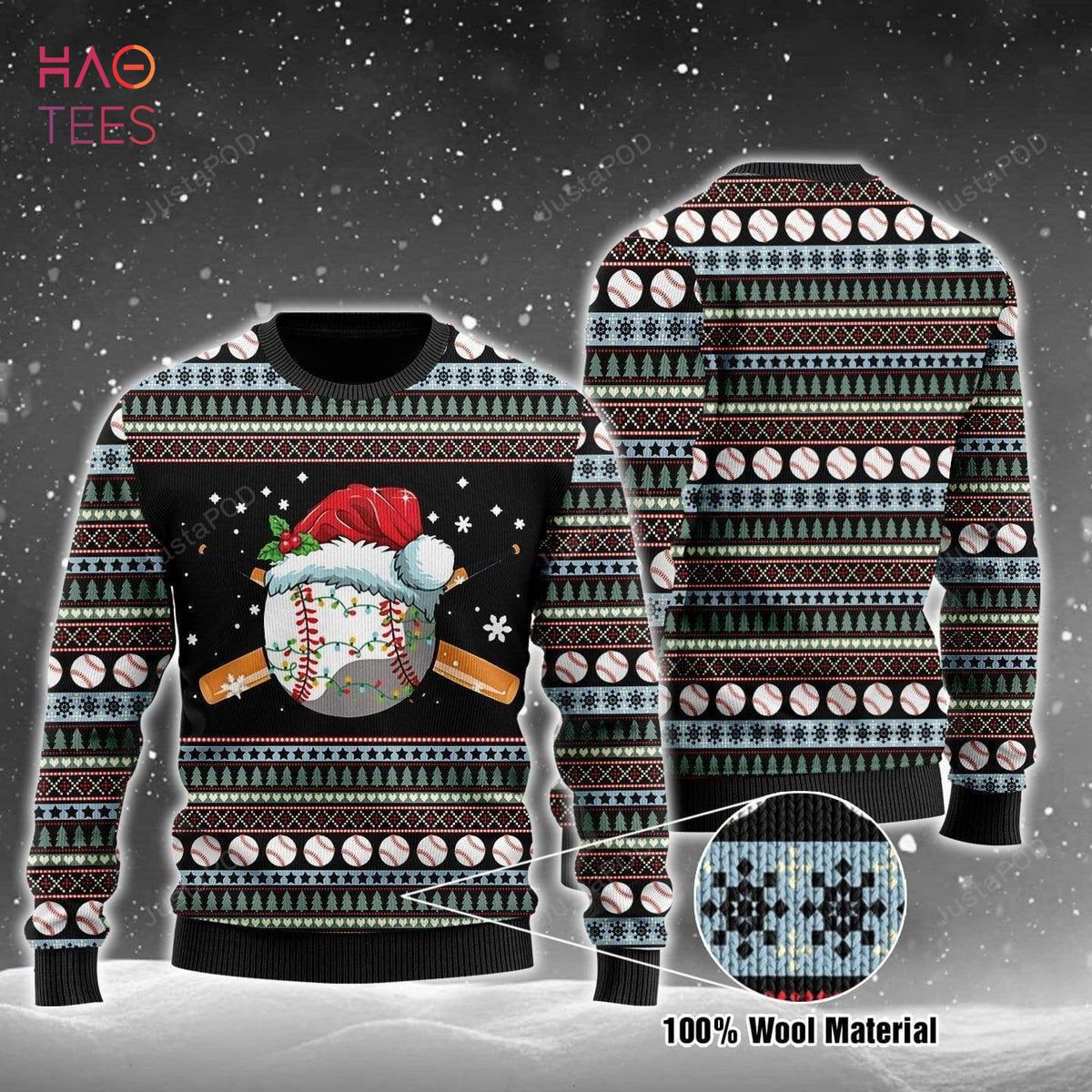 BEST Baseball Ugly Christmas Sweater All Over Print Sweatshirt Ugly Sweater