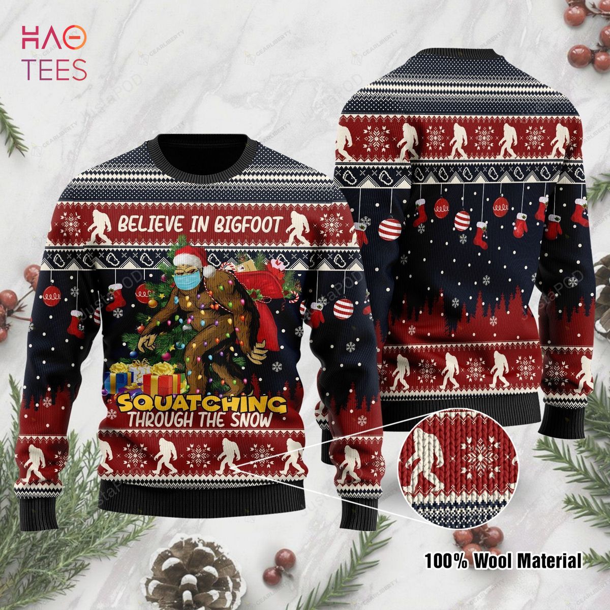 BEST Bigfoot Christmas Squatching Through The Snow Ugly Christmas Sweater All BEST Bigfoot Christmas Squatching Through The Snow Ugly Christmas Sweater All