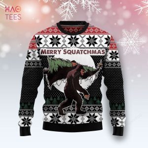 BEST Bigfoot Squatchmas Ugly Christmas Sweater Ugly Sweater Christmas Sweaters Hoodie