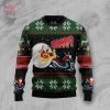 BEST Biker Santa Ugly Christmas Sweater All Over Print Sweatshirt Ugly